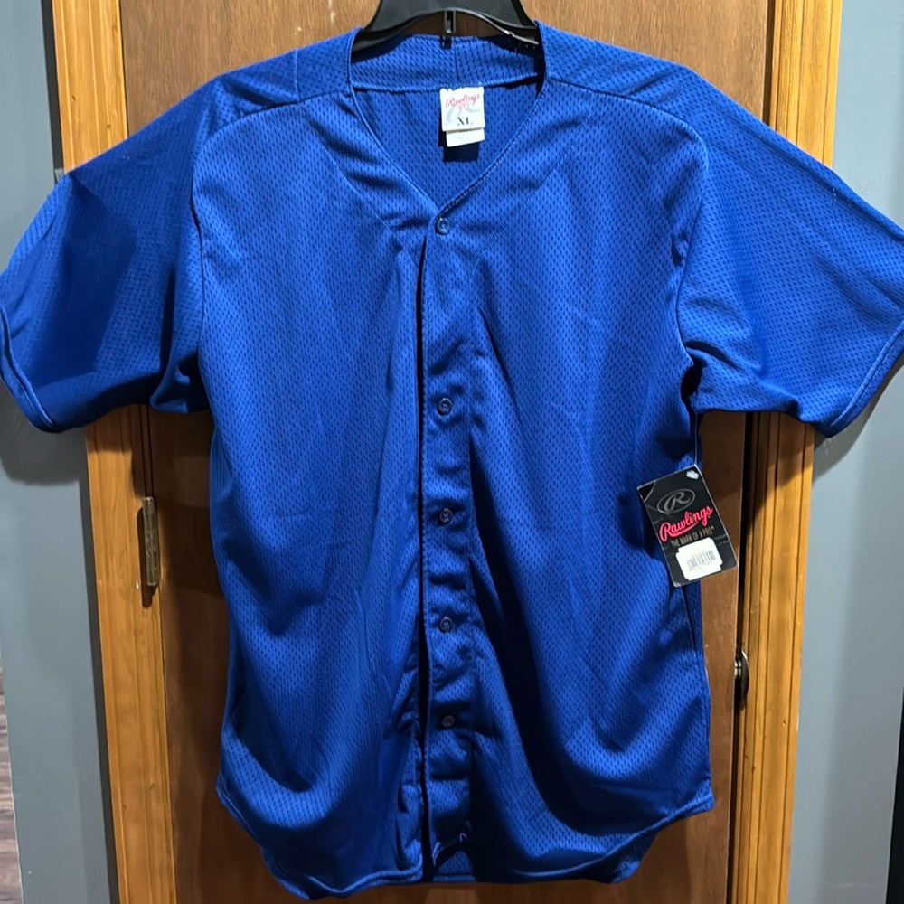 NWT Baseball Jersey Royal Blue  XL